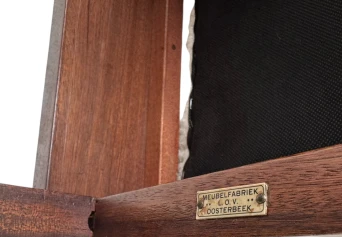 Art Deco Modernist Stool by J.A. Muntendam for L.O.V. Oosterbeek, 1920s